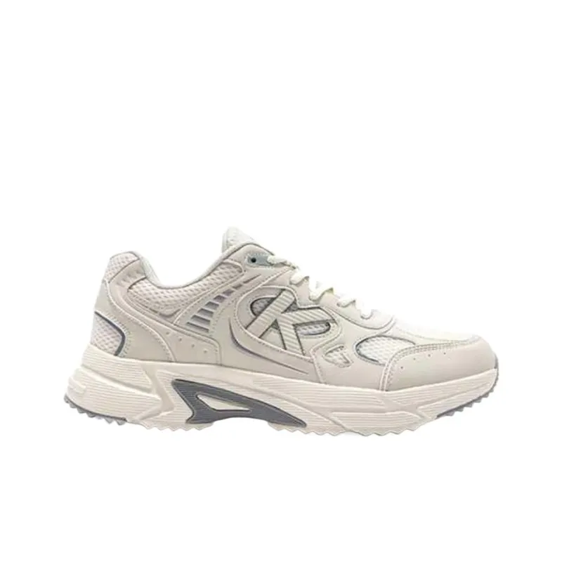 KELME Slip Resistant, Abrasion Resistant, Breathable, Lightweight Low Top Chunky Sneakers Women's Ecru-1