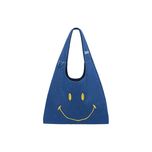 Lee Smiley® Collaboration Fabric Tote Bag, Shopping Bag, Shoulder Bag Regular Unisex Denim Blue