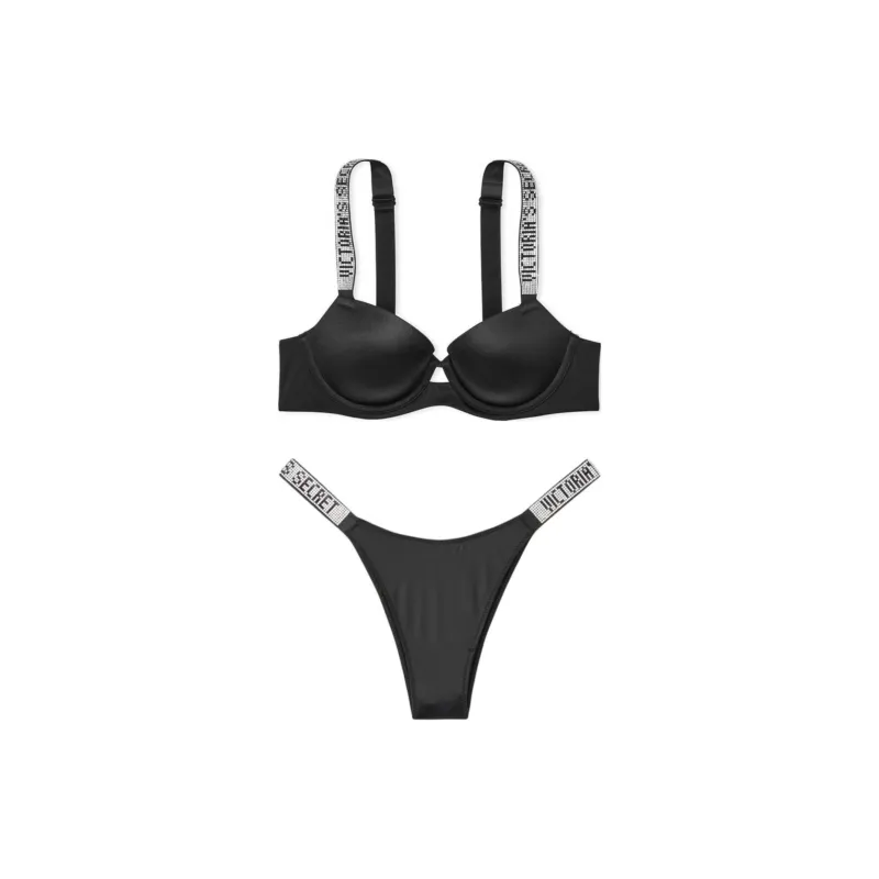 Victoria's Secret Underwear Set Women's Black-0