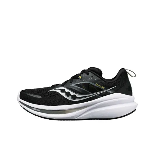 Saucony OMNI 22 Anti-Slip Wear-Resistant Low-Top Casual Running Shoes Women's Black White