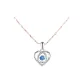 Heartbeat Necklace[Sunflower Seeds Arrow Heart Chain]Blue Zircon