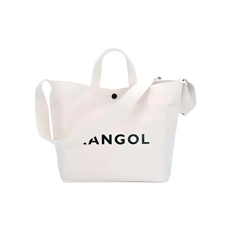 KANGOL Canvas Tote Bag Shopping Bag Shoulder Bag Crossbody Bag Handbag Regular Unisex White-2