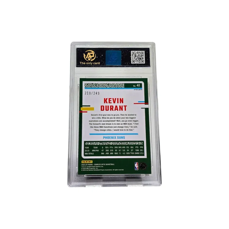 PANINI KD Player Card Durells Collection, Playoff Image 210/249, Blue Holographic Card Graded Cards 1 Pc-1