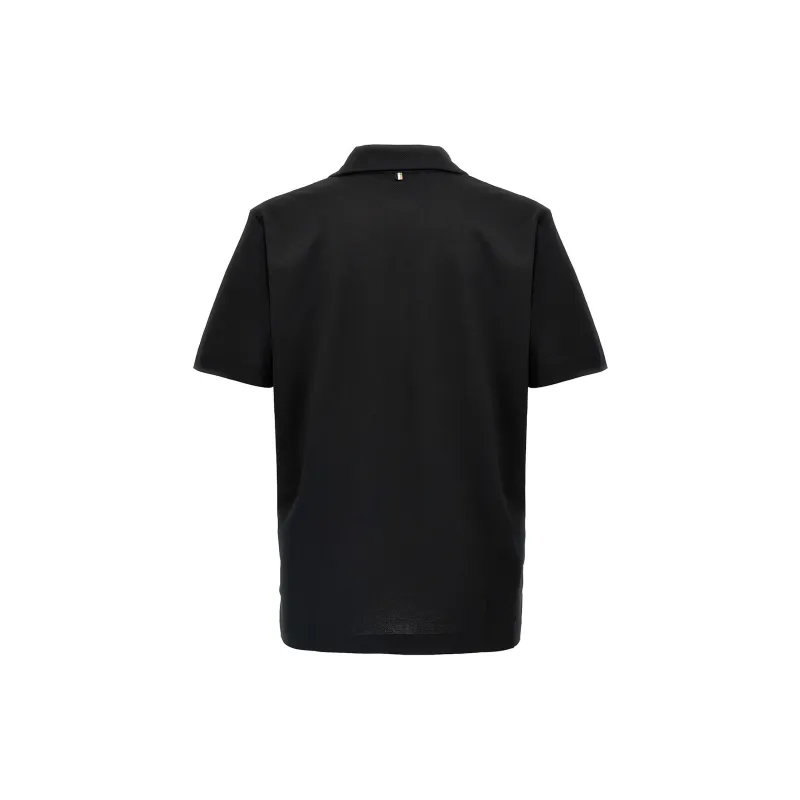 HUGO BOSS V Neck Short Sleeved Polo Shirt-1