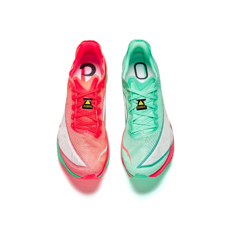 Anta C10 Pro Slip Resistant Breathable Low Top Running Shoes Men's Red Green Mismatched-3