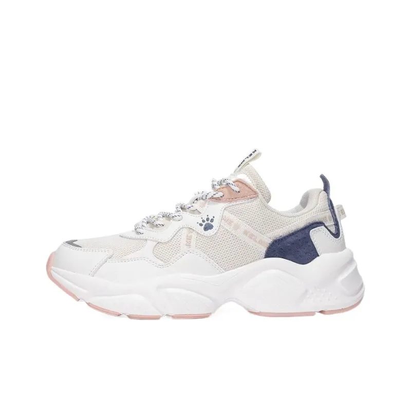 KELME Anti-Slip And Wear-Resistant Breathable Low-Top Chunky Sneakers Women's White Pink-0