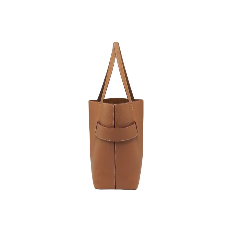 Alexander McQueen Grained Calfskin Tote Bag Shopping Bag Handbag Women's Tanned Leather Color-1