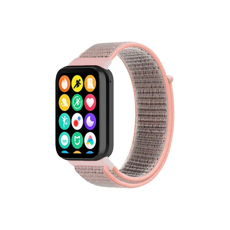 MSSM Watch Band Xiaomi Red Beige Compatibility Woven Material-6