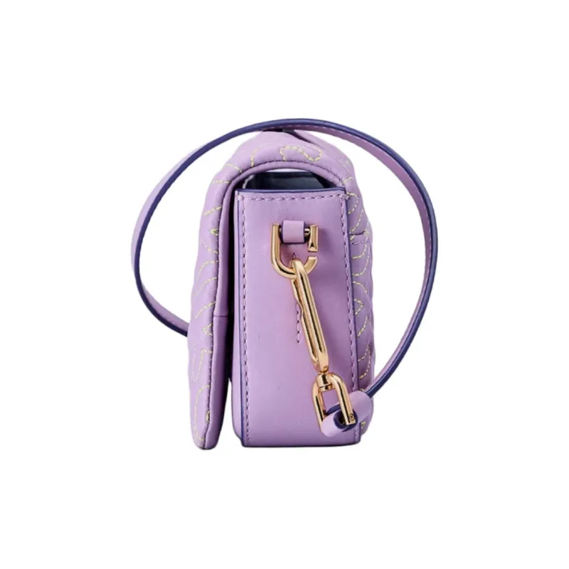 Ecco Cow Leather Crossbody Bag Shoulder Bag Small Size Women's Lavender-2