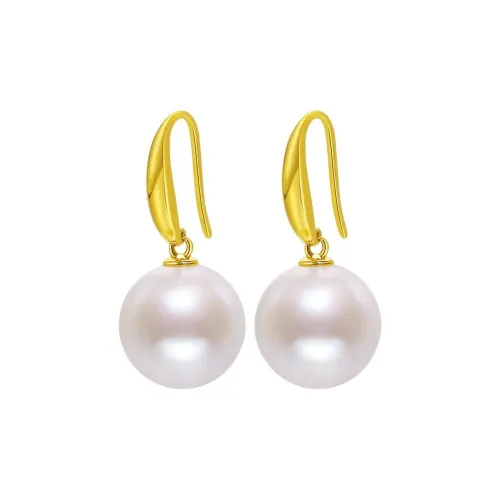 Heidi Freshwater Pearl Hoop Earrings 18K Gold, Perfect Gift Women's