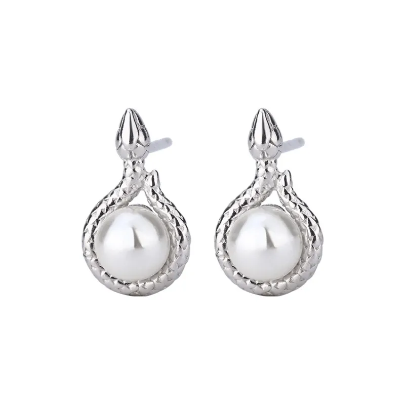 Stone Edge Poly Foot Silver 990 Sterling Silver Hoop Earrings Unisex-0