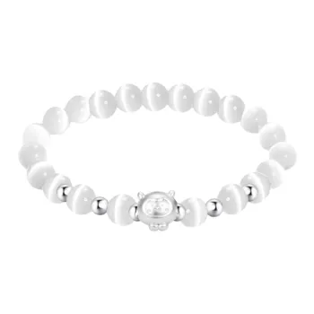 FUSSEM Glass Cat Eye Bracelets Women's