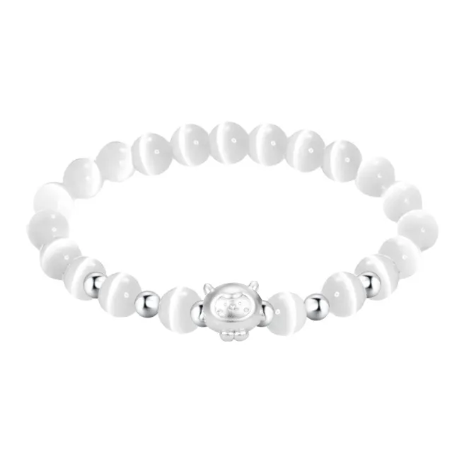 FUSSEM Glass Cat Eye Bracelets Women's-0