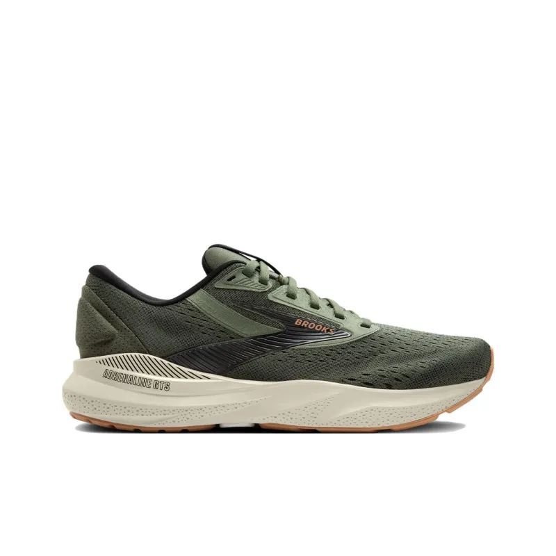 Brooks Anti Slip Wear Resistant Low Top Running Shoes Men's Dark Green-1