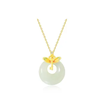 WEITIANXUAN Necklaces White Jade/Pale Greenish White Jade Unisex