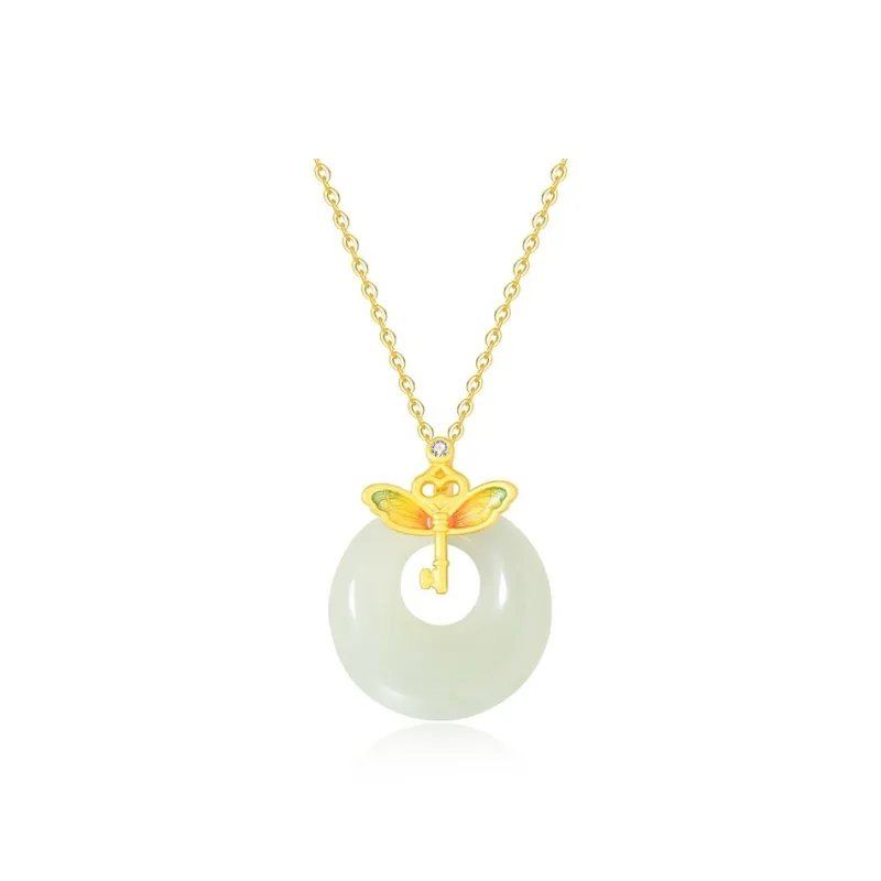 WEITIANXUAN Necklaces White Jade/Pale Greenish White Jade Unisex-0