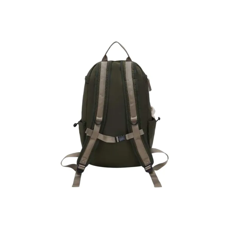 Teenie Weenie Fabric Backpack Small Size Women's Black/Army Green-4