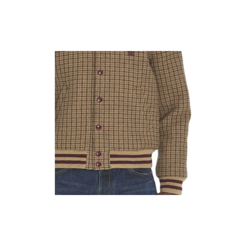 CELINE Triomphe Teddy Jacket In Houndstooth Wool-5