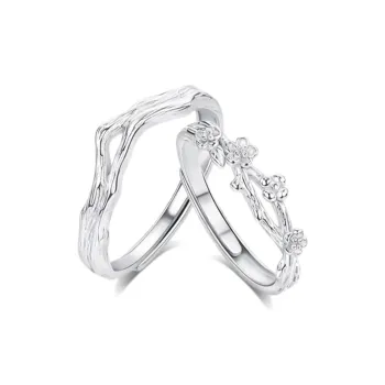 DVNRR S 999 Fine Silver Rings Unisex Gift Box Set Anniversary Gift For The Object Of Your Affection