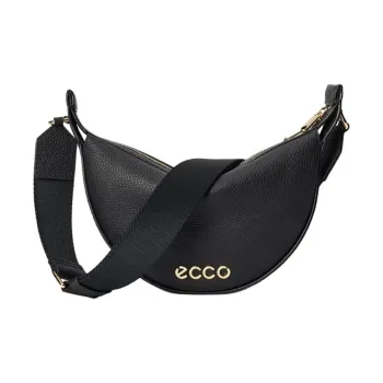 Ecco Cow Leather Shoulder Bag Crossbody Bag Small Size Women's Black