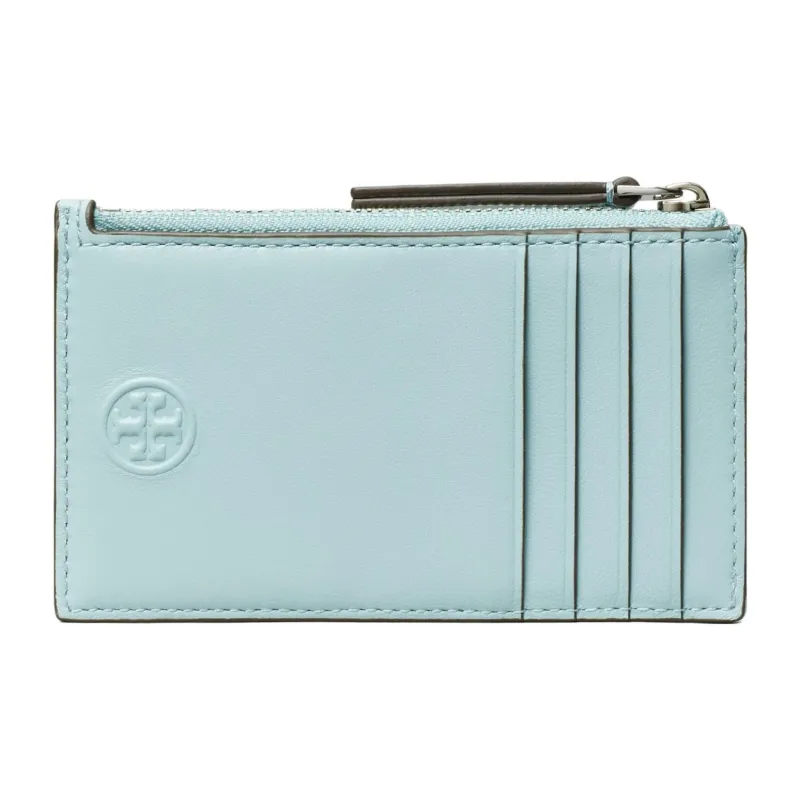 TORY BURCH Fleming Nappa Leather Card Holder Regular Women's Light Blue-2