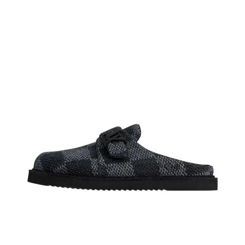 LOUIS VUITTON Easy Closed Toe Slippers Men's Black