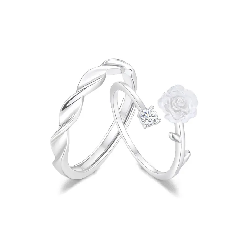FORCHI Sterling Silver Rings Unisex Anniversary Gift For Girl-0