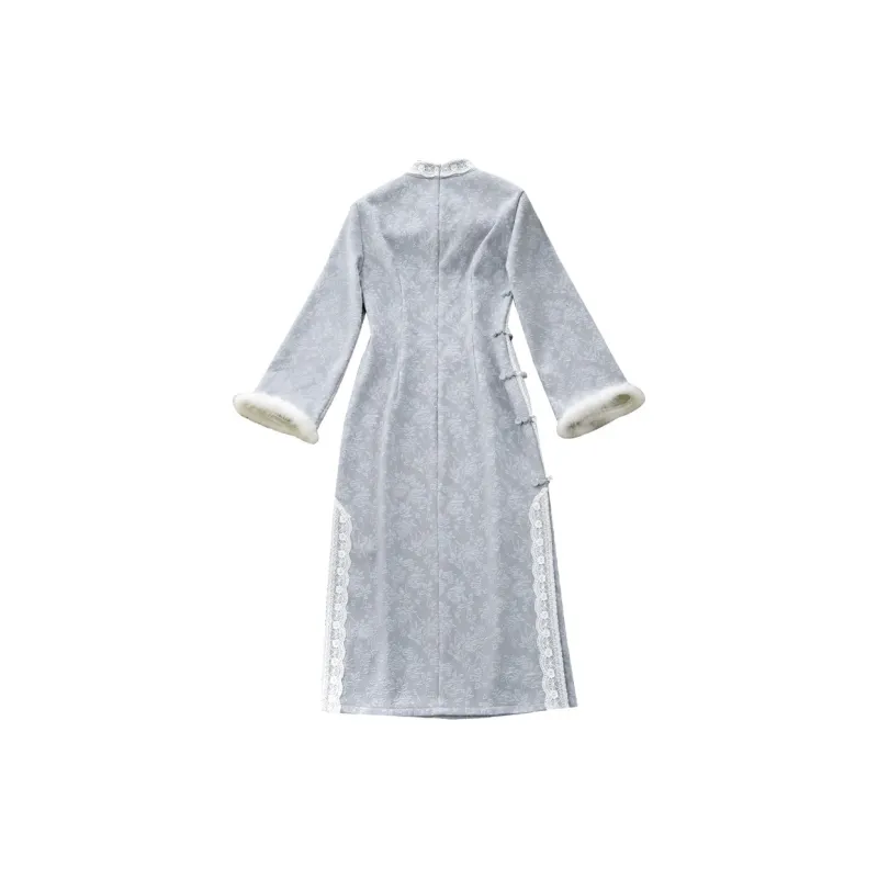 TOUCH Long Sleeved Dresses Women's Blue-3