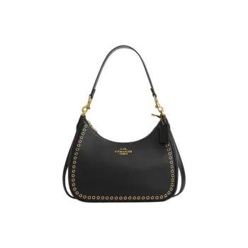 COACH Teri Cow Leather Handbag, Shoulder Bag Large Size Women's Black