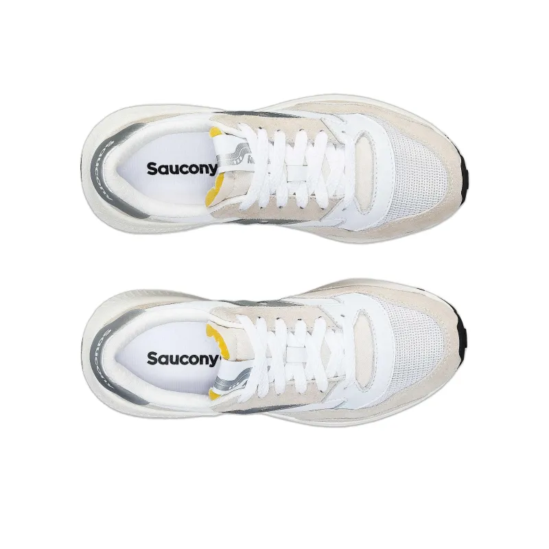 Saucony Cushioning Slip Resistant Low Top Running Shoes Unisex White Silver-3