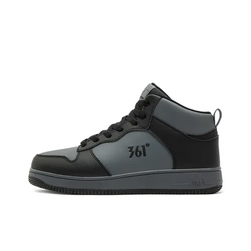 361° Air Force One Warm Anti Slip And Wear Resistant High Top Skateboard Shoes Men's Gray Black