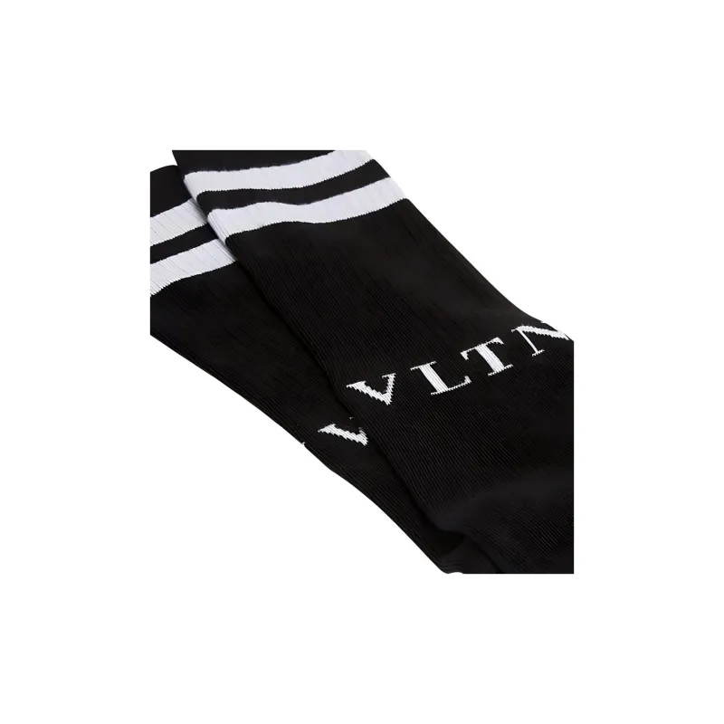 Valentino Knee High Socks Unisex Black-2