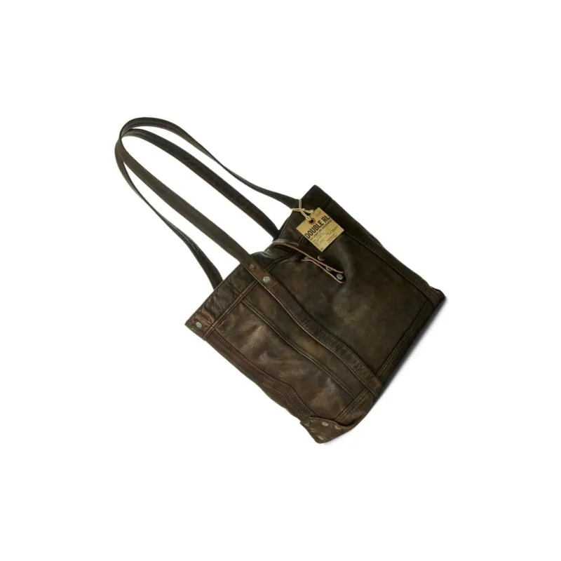 Polo Ralph Lauren Cow Leather Tote Bag, Shopping Bag, Shoulder Bag, Handbag Men's Rusty-2