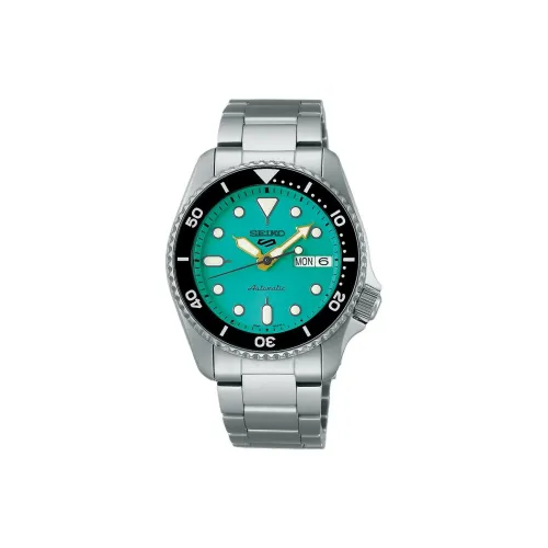 SEIKO Automatic/Manual Mechanical Movement Stainless Steel Strap Watch Men's Watches Green Dial