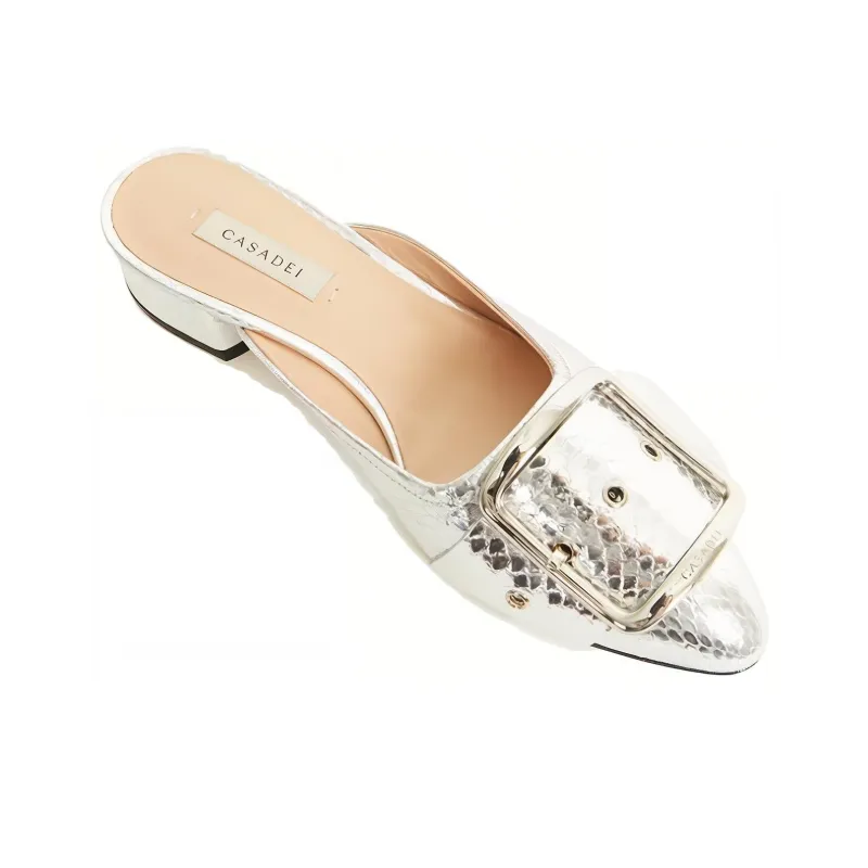 Casadei Quick Dry Wrap toe Slippers Women's Silver-2