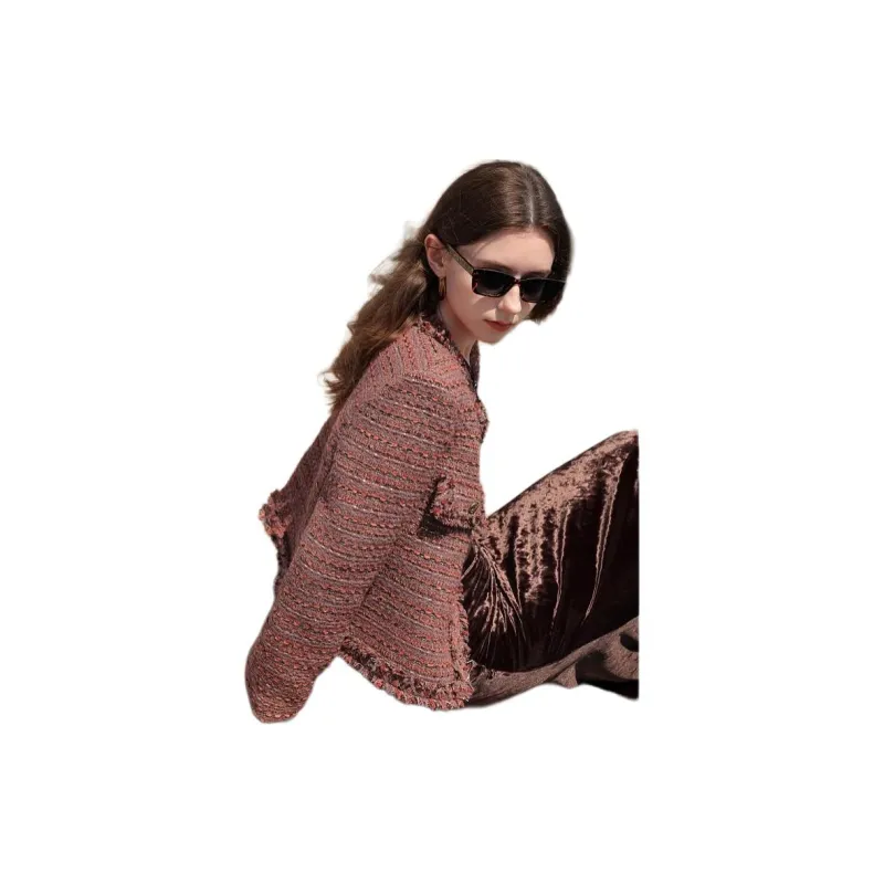 3COLOUR Jackets & Coats Women's Brick Red Stripes-0