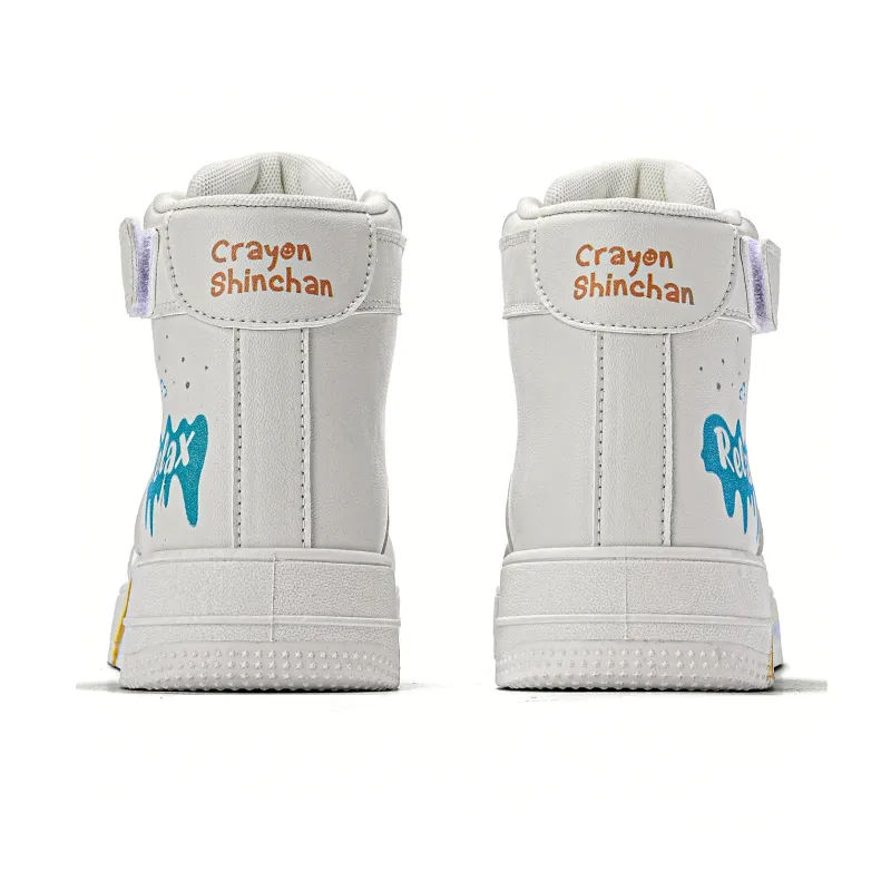 Crayon Shinchan High Top Skateboard Shoes Unisex-4