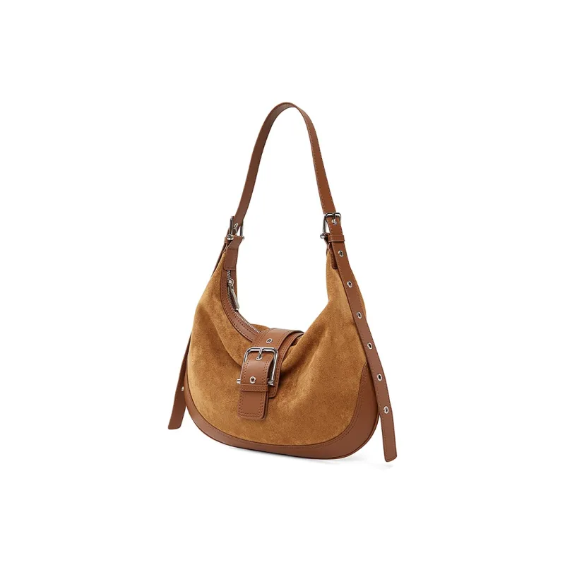 Teenmix Cow Leather Shoulder Bag Tubas Women's Coffee/Caramel-1