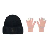 Black Hat+Pink Gloves