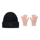 Black Hat+Pink Gloves