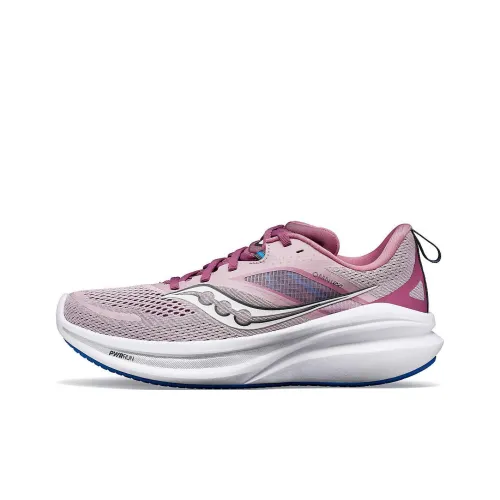 Saucony OMNI 22 Cushioned Slip-Resistant Low-Top Running Shoes Women's Pink Blue