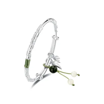 OONEE 999 Fine Silver Sterling Silver Bracelets Women's