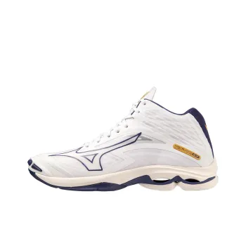 Mizuno Wave Lightning Z7 Anti-Slip Wear-Resistant Mid-Top Training Shoes Unisex White Blue