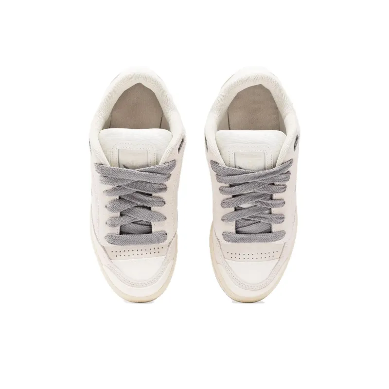 Reebok Club C Anti-Slip Wear-Resistant Low-Top Skateboard Shoes Women's White Gray-3