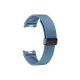 Blue (Black Buckle) Men's Magnetic Folding Clasp Silicone Strap