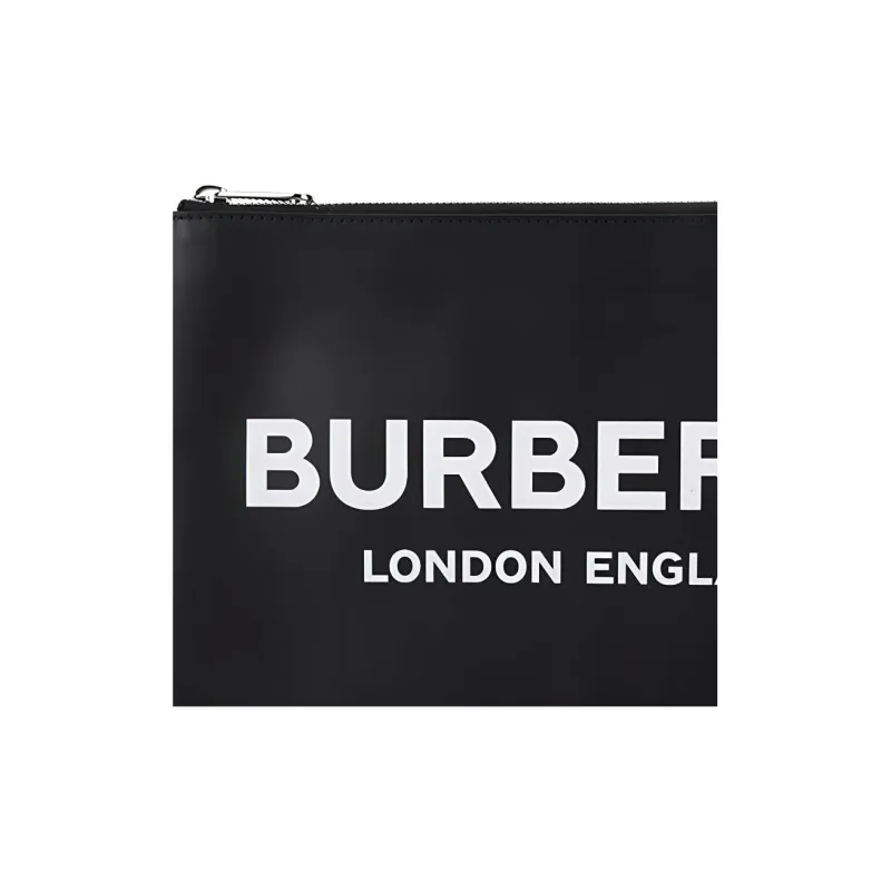 Burberry Logo Print Zip Pouch 6 Slot Black-4