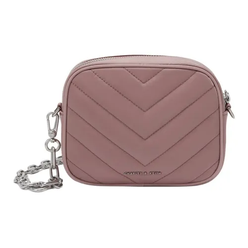 CHARLES&KEITH Fabric Small Square Bag Combo Shoulder Bag Regular Women's Black/Pink