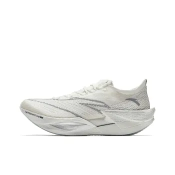 Anta C202 6.0 PRO Anti Slip Wear Resistant Low Top Marathon Running Shoes Men's White Gray