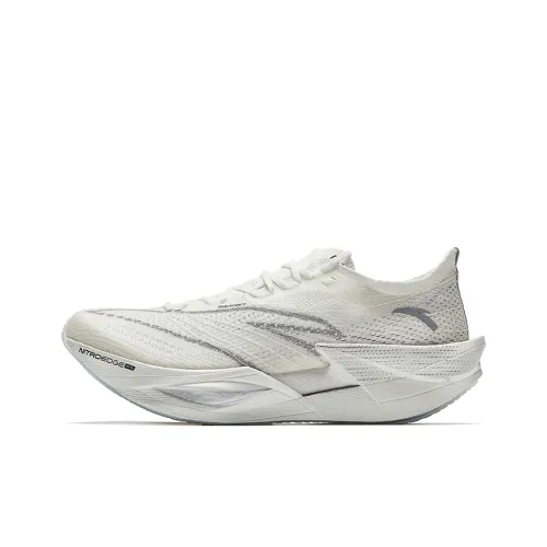 Anta C202 6.0 PRO Anti Slip Wear Resistant Low Top Marathon Running Shoes Men's White Gray