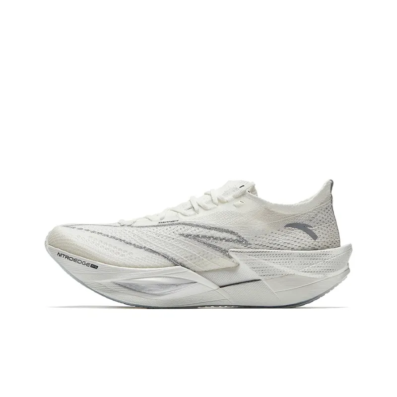 Anta C202 6.0 PRO Anti-Slip Wear-Resistant Low-Top Marathon Running Shoes Men's White Gray-0